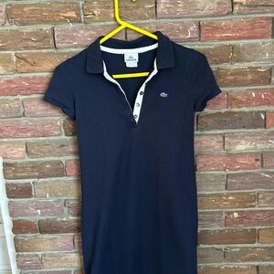 Lacoste Navy Polo Dress with Button Accents